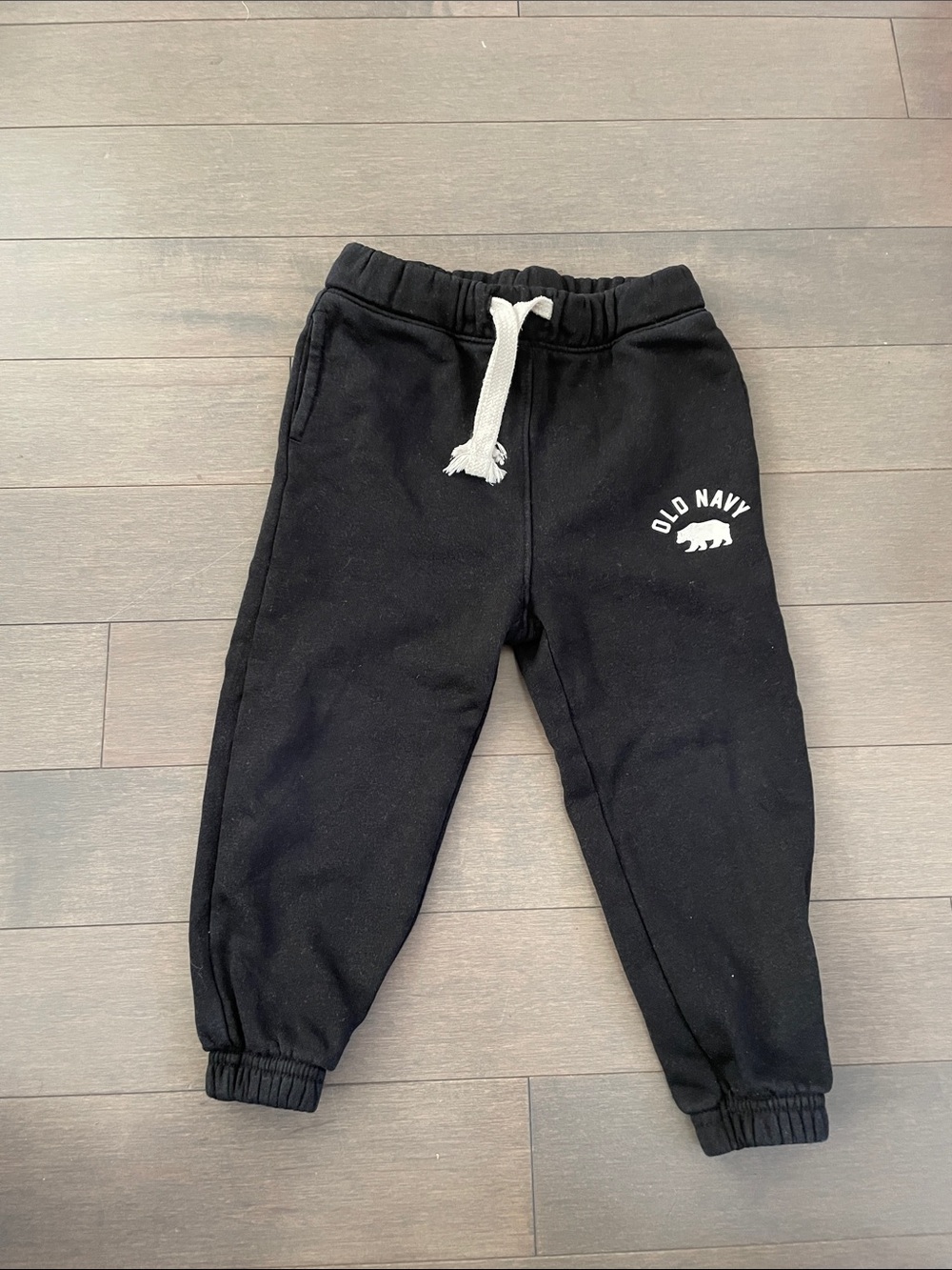 Old Navy Black Kids Jogger Sweatpants with White Drawstring